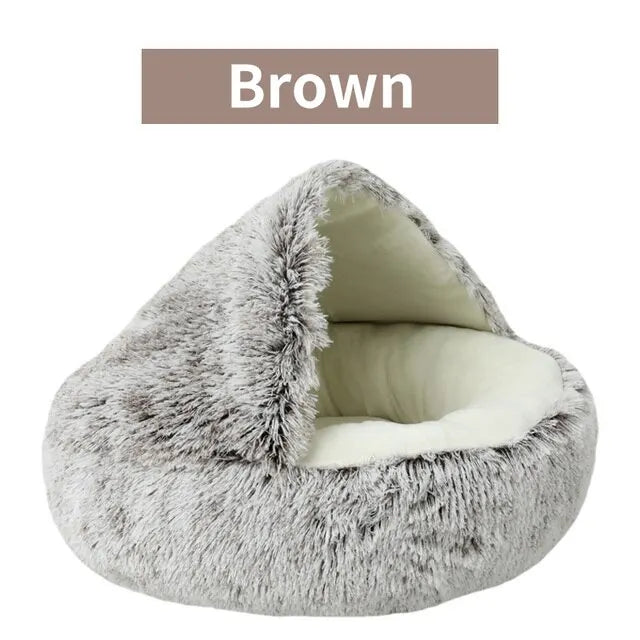Cama Nido de Felpa Suave (con Bordes Elevados)