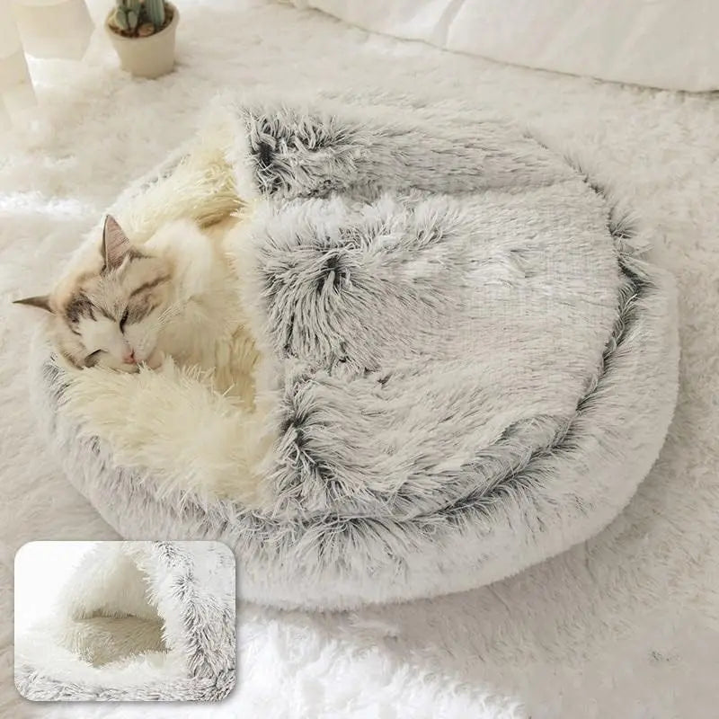 Cama Nido de Felpa Suave (con Bordes Elevados)