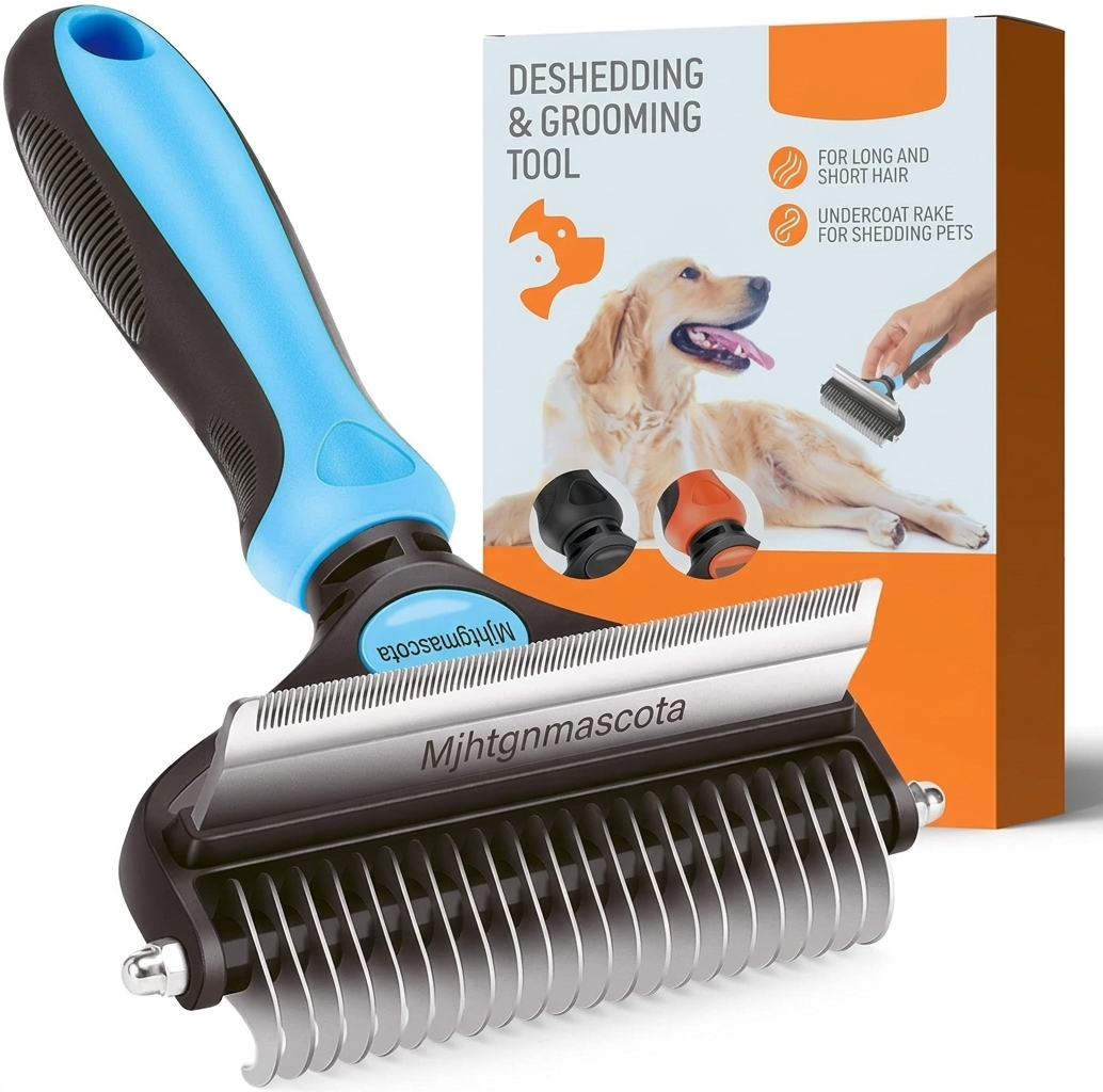 Pack Cepillo 2 en 1 para mascota y acondicionador desenredante