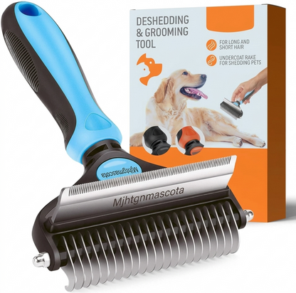 Pack Cepillo 2 en 1 para mascota y acondicionador desenredante