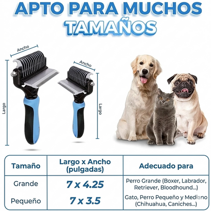 Cepillo de mascotas 2 en 1