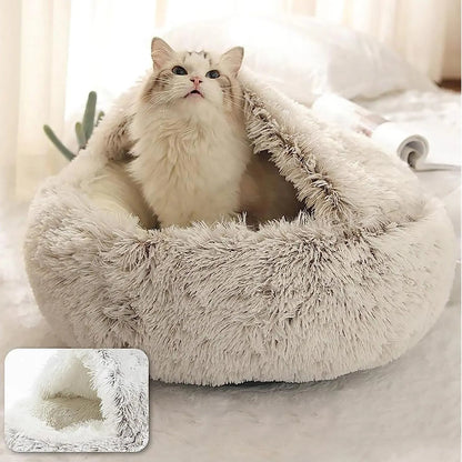 Cama Nido de Felpa Suave (con Bordes Elevados)