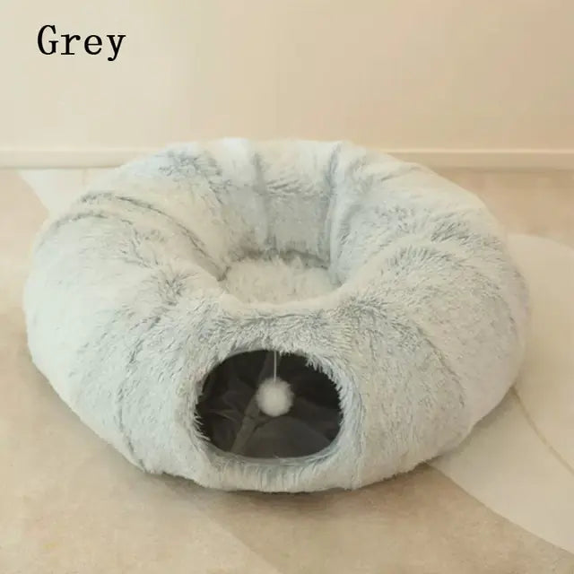 Cama-Túnel "Donut" 2 en 1 para Gatos (Interactiva)