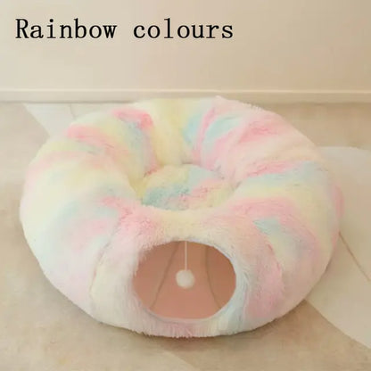 Cama-Túnel "Donut" 2 en 1 para Gatos (Interactiva)